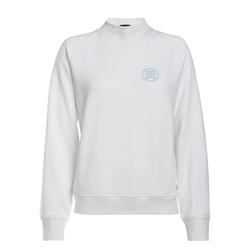 GFORE Fore Mock Neck Golf Women's Pullover Sweater (Snow)