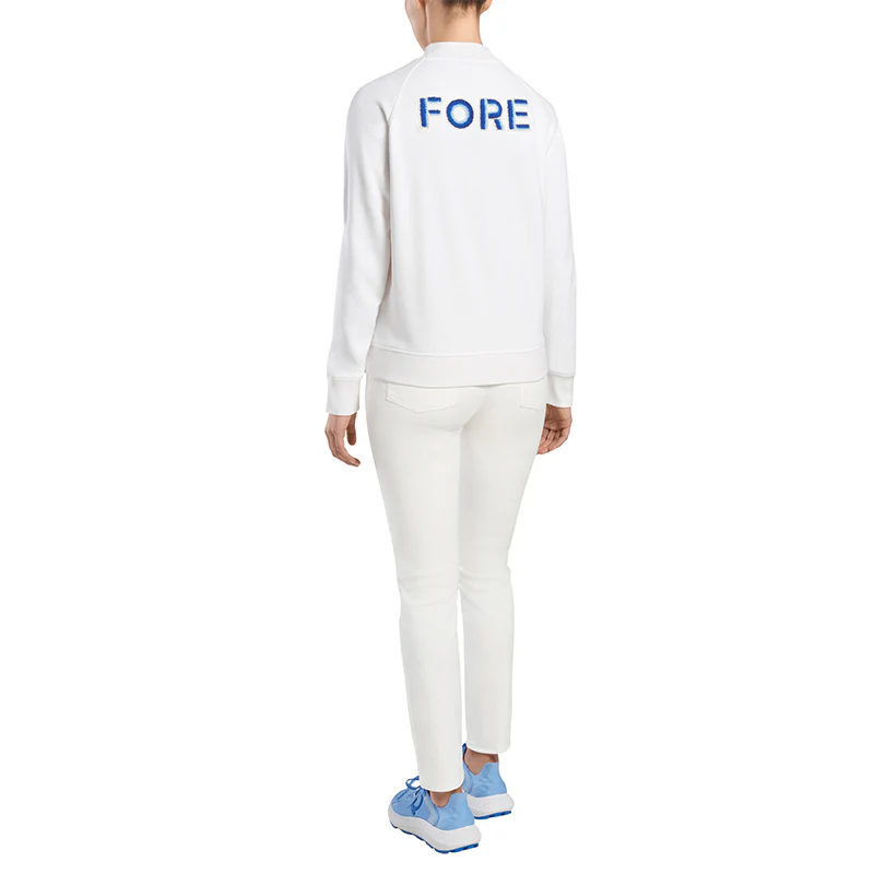 GFORE Fore Mock Neck Golf Women's Pullover Sweater (Snow) - Image 2