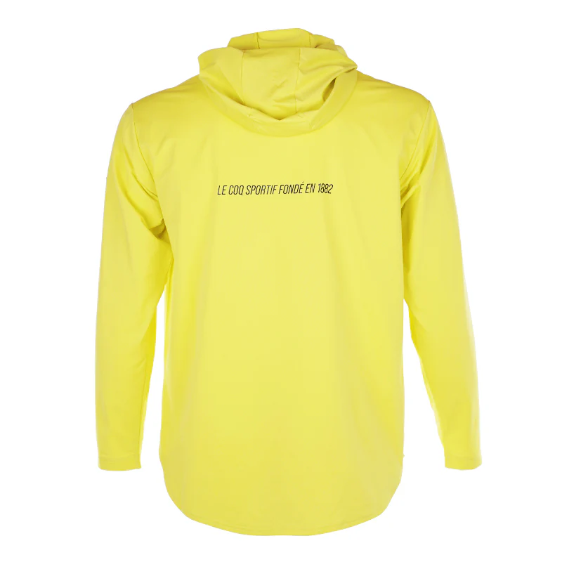 LE COQ SPORTIF GOLF Men's Long Sleeve Shirt with Hoodie (Lime) - Image 2