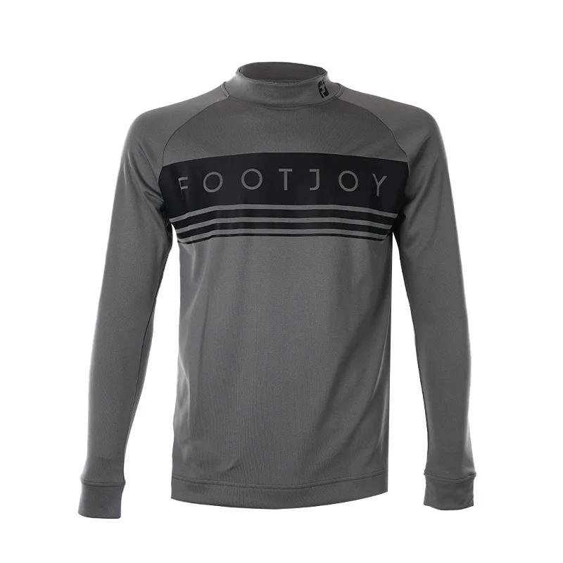 FOOTJOY Japan Men's Long Sleeve Mock Shirt (Grey/Black)