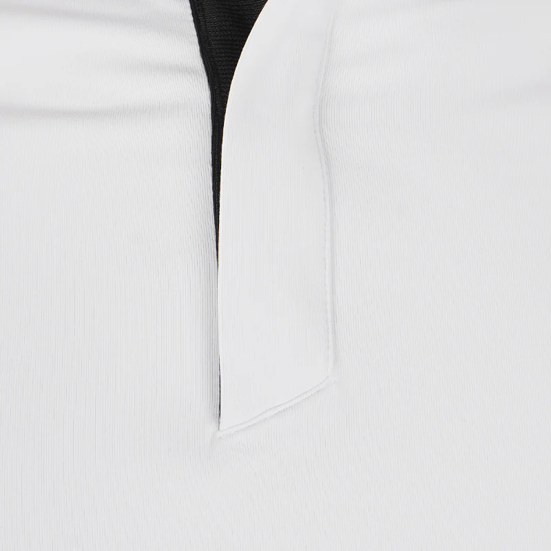HONMA Performance Men's Long Sleeve Polo (White) - Image 3