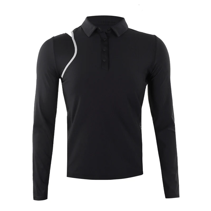 HONMA Performance Women's Long Sleeve Polo (Black)