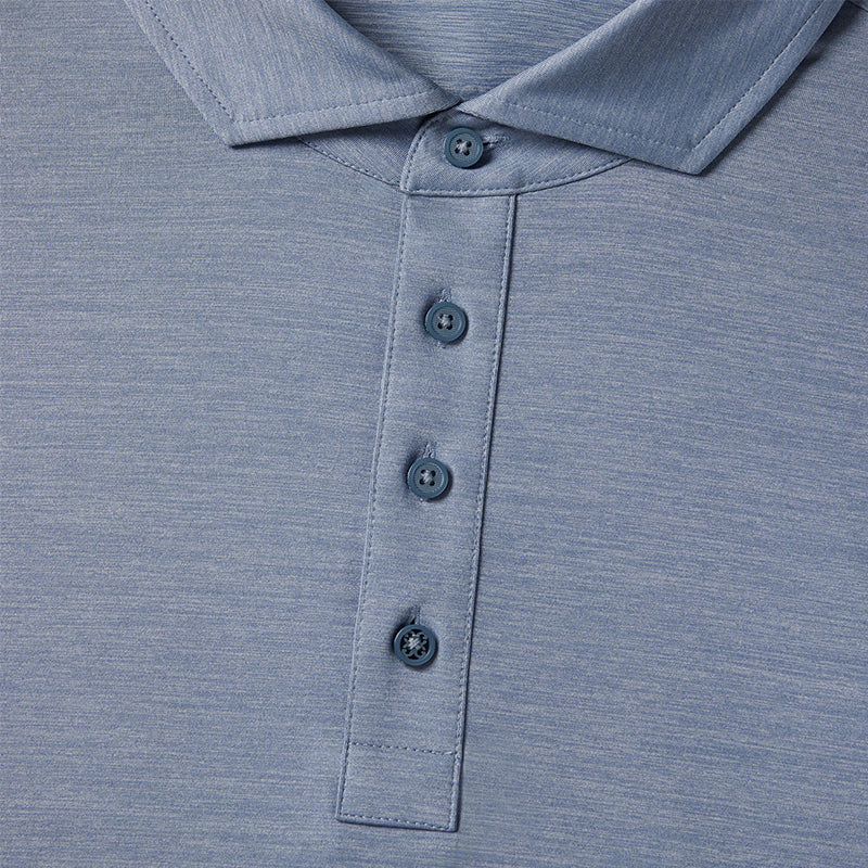 GFORE Ice-Nylon Men's Long Sleeve Polo (Heather Slate) - Image 2