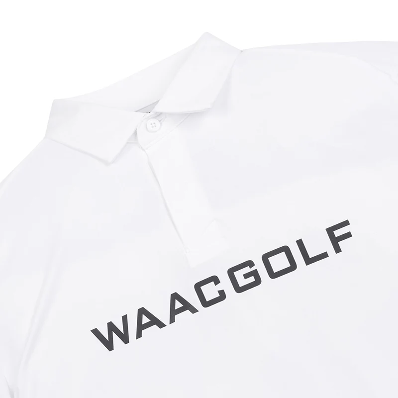 WAAC Korea Player's Edition Cool Men's Long Sleeve Polo (White) - Image 3