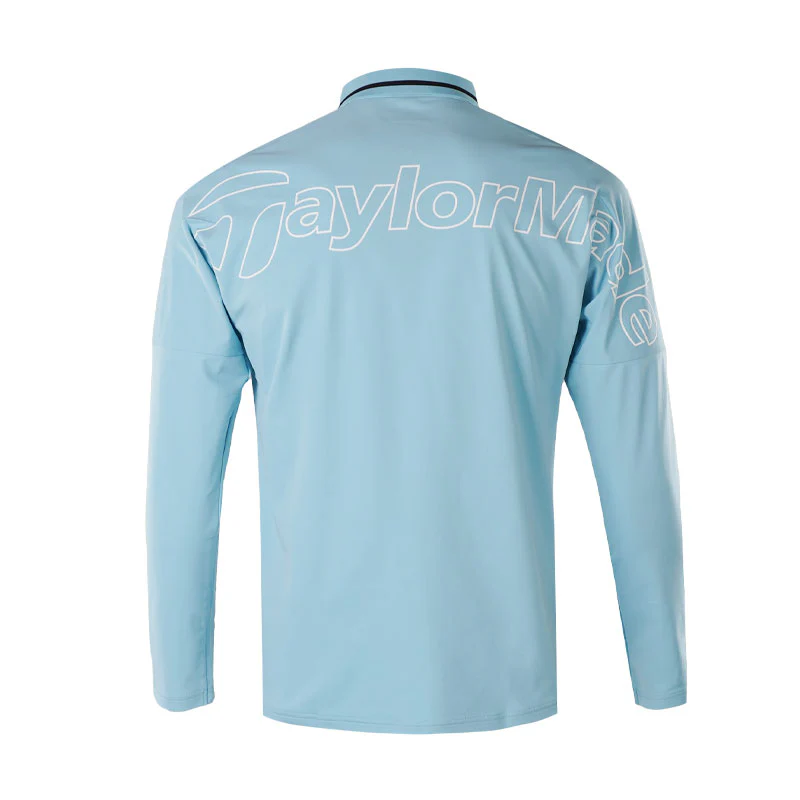 TAYLORMADE Blushed Men's Long Sleeve Polo (Azure Blue) - Image 2