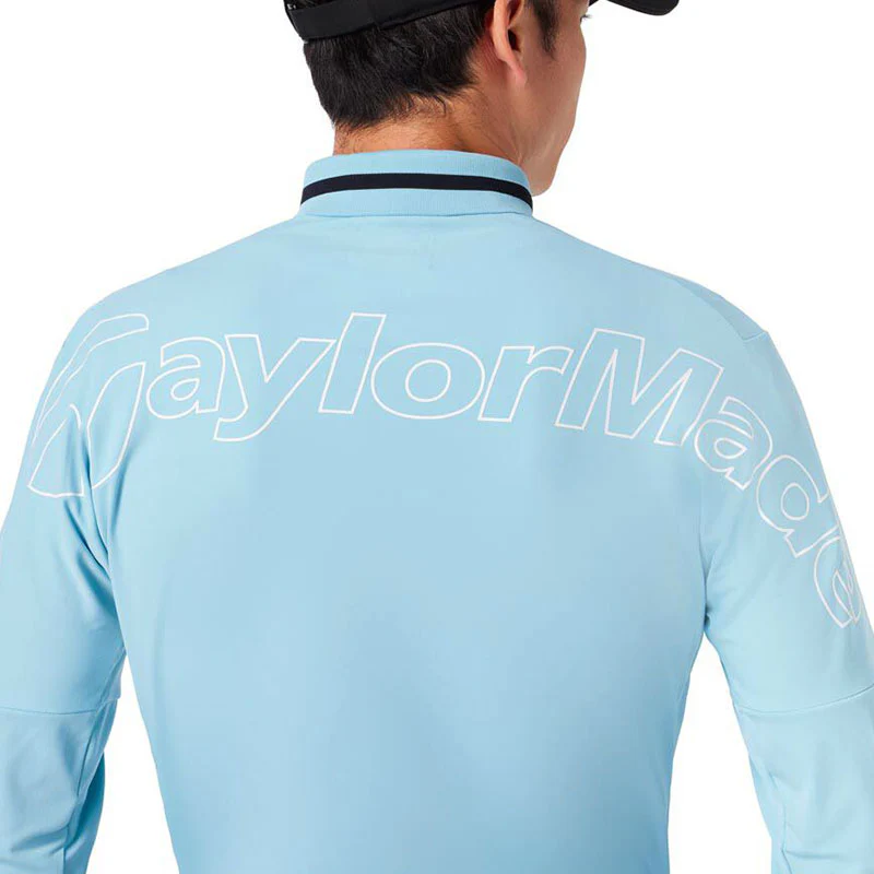 TAYLORMADE Blushed Men's Long Sleeve Polo (Azure Blue) - Image 4