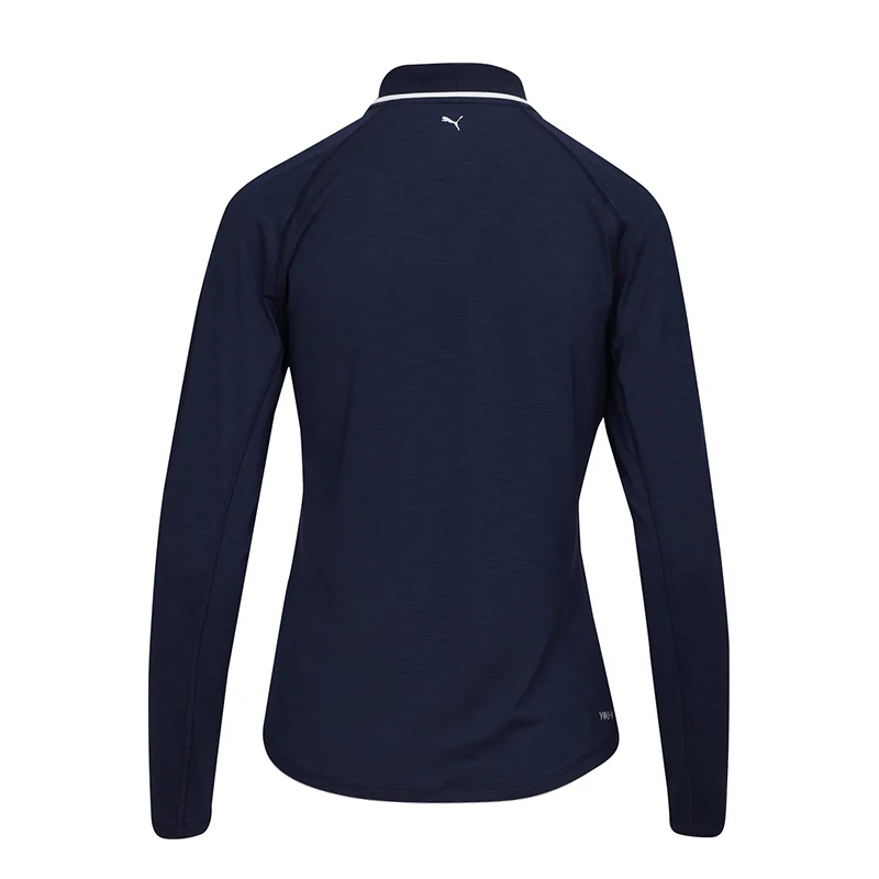 PUMA You-V Women's Long Sleeve Polo (Deep Navy) - Image 2