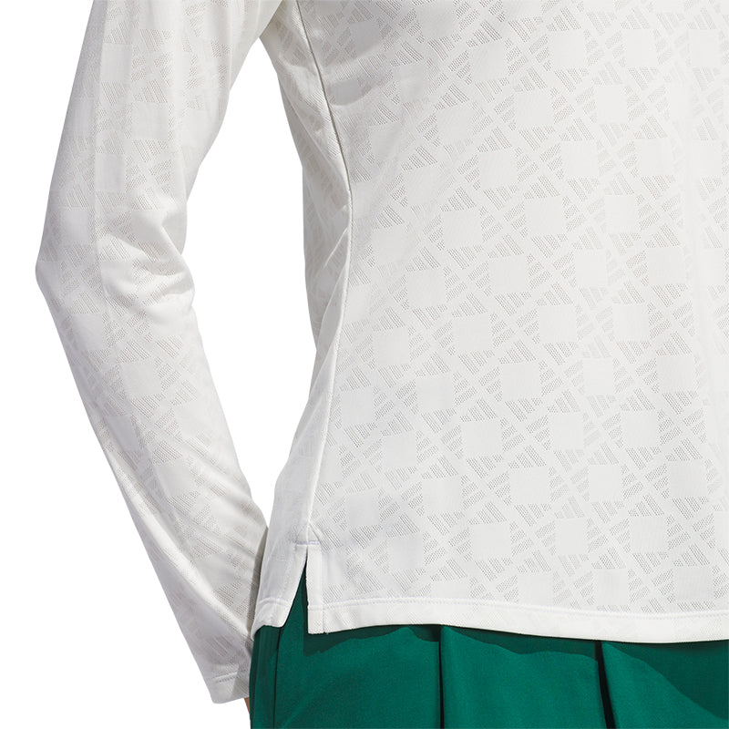 ADIDAS Ultimate365 Tour HEAT.RDY Women's Long Sleeve Mock (White) - Image 3
