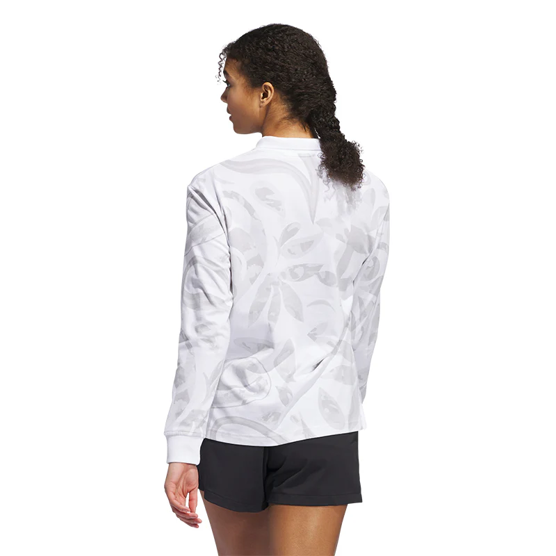 ADIDAS Go-To Women?s Long Sleeve Polo (White) - Image 2