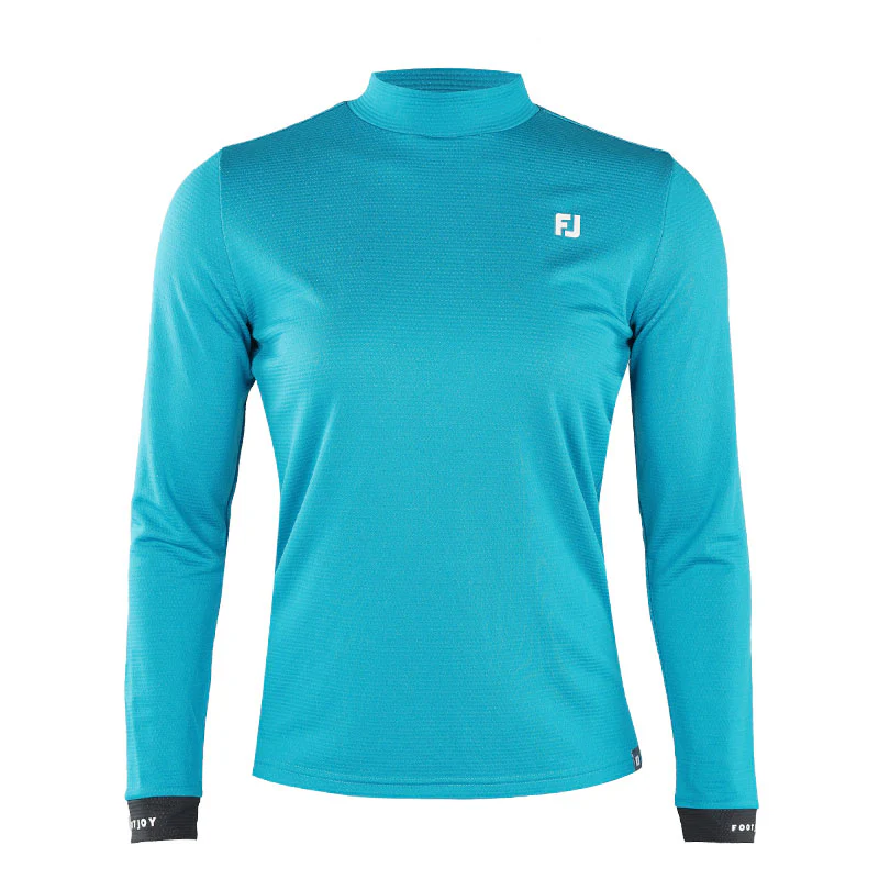 FOOTJOY Japan Solid Women's Long Sleeve Mock Shirt (Blue) - Image 2