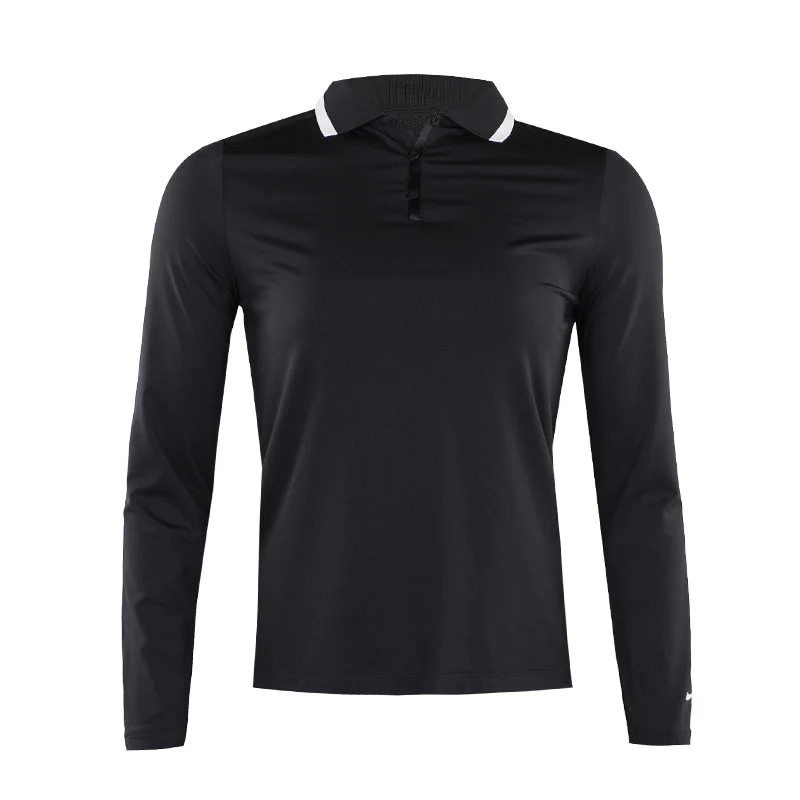 NIKE Dri-FIT Tour Women's Long Sleeve Polo (Black)