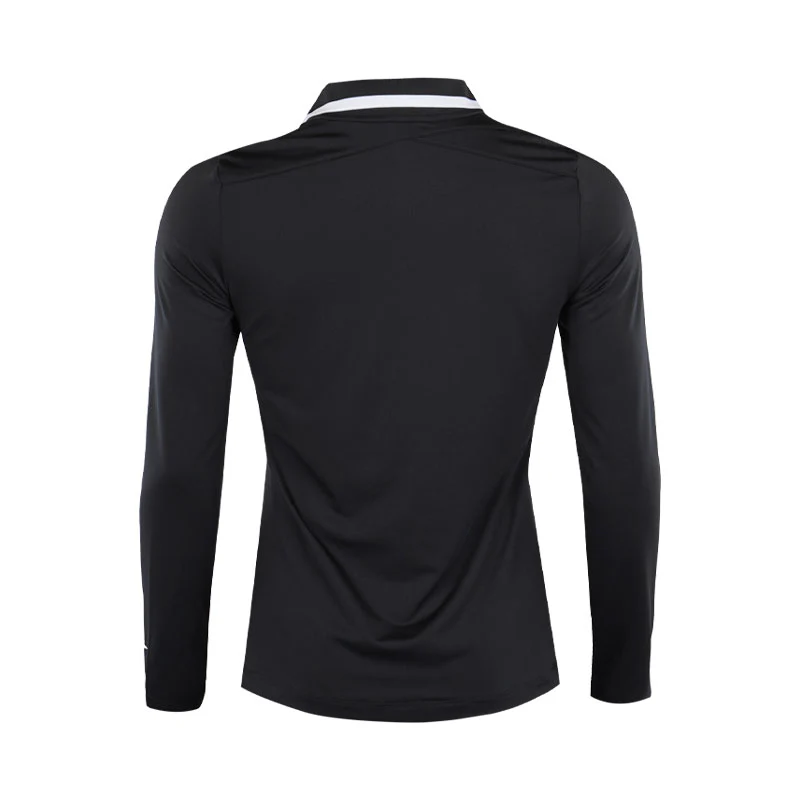 NIKE Dri-FIT Tour Women's Long Sleeve Polo (Black) - Image 2