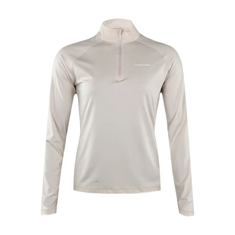 CALVIN KLEIN San Marcos 1/4 Zip Women's Long Sleeve Shirt (Shell Pink)