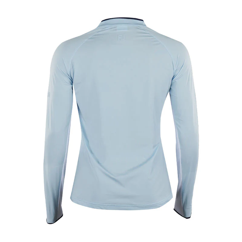 FOOTJOY Women's 1/4 Zip Long Sleeve Sun Protection Shirt (Blue) - Image 2