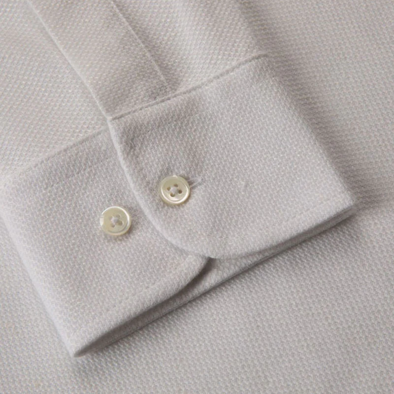 PETER MILLAR Croxley Men's Long Sleeve Polo (British Grey) - Image 4