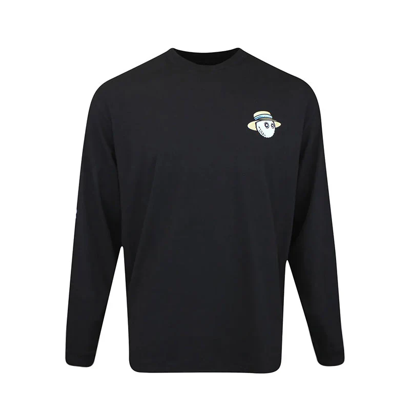 MALBON GOLF Marina Men's Long Sleeve T-Shirt (Black)