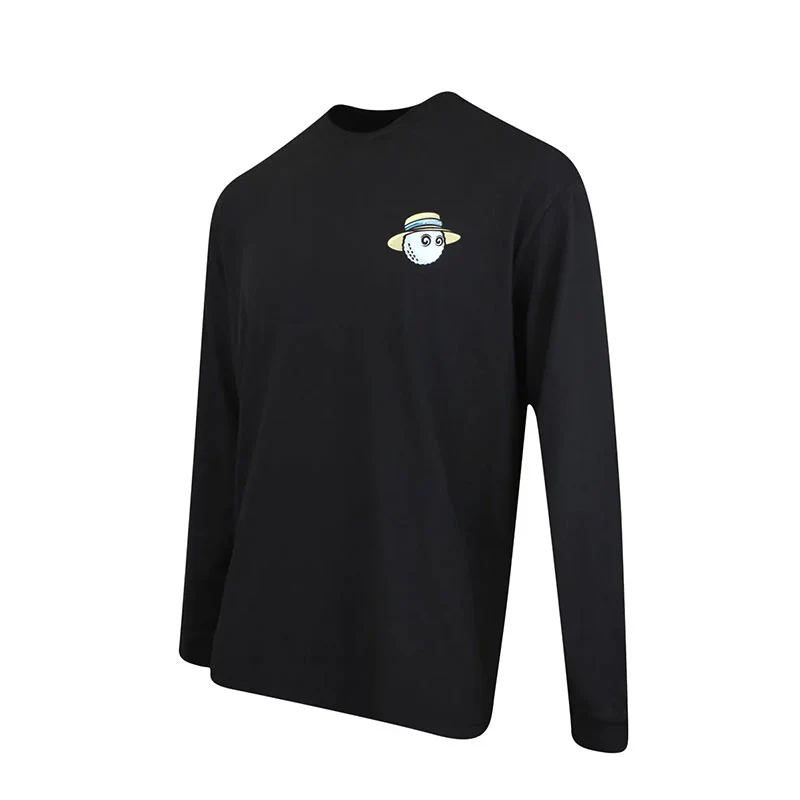 MALBON GOLF Marina Men's Long Sleeve T-Shirt (Black) - Image 3