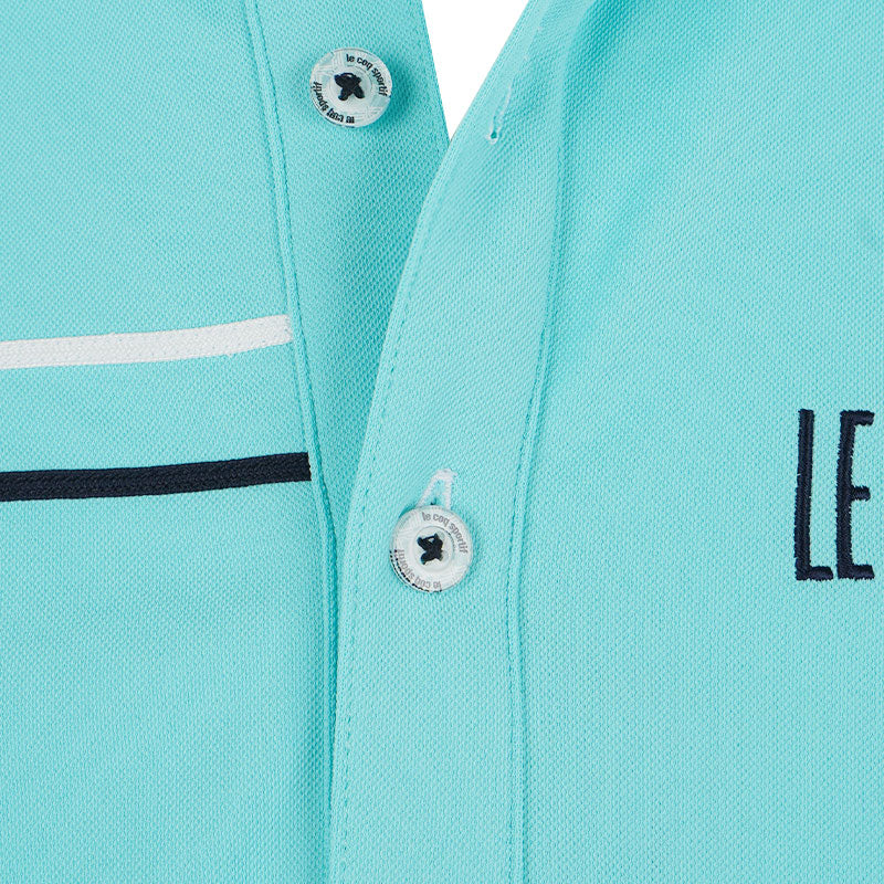 LE COQ SPORTIF GOLF Pique Men's Long Sleeve Polo (Emerald) - Image 3