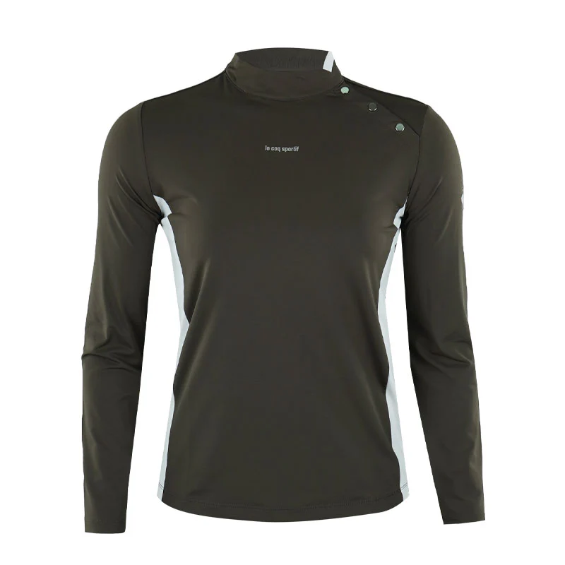 LE COQ SPORTIF GOLF Rijoume Women's Long Sleeve Mock Shirt (Grey)