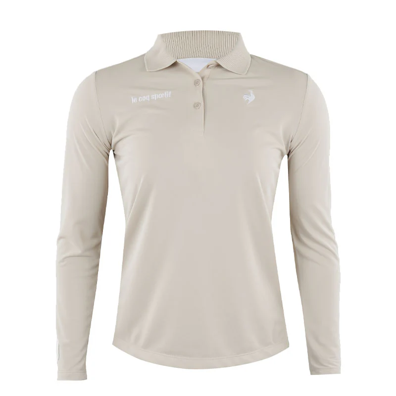 LE COQ SPORTIF GOLF Women's Long Sleeve Polo (Beige)