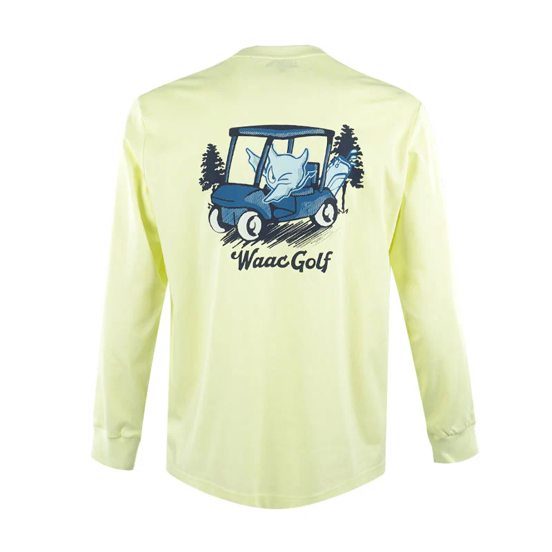 WAAC Men's Crewneck Long Sleeve T-Shirt (Yelllow) - Image 2