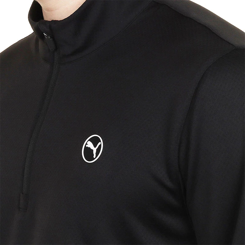 PUMA Pure 2.0 Texture Quarter Zip Men's Long Sleeve Shirt (Black) - Image 4