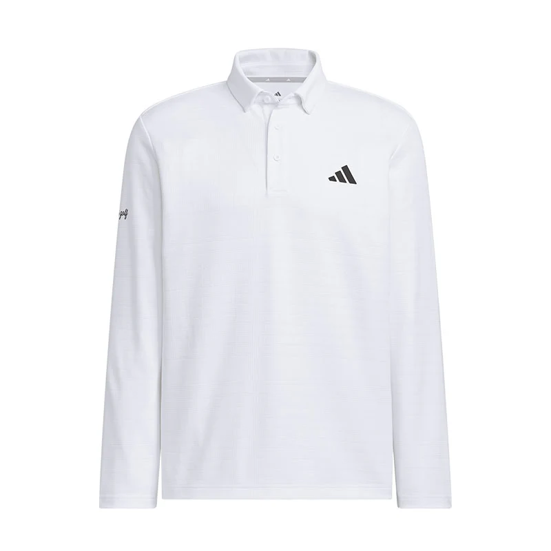 ADIDAS Monogrum Men's Long Sleeve Polo (White)