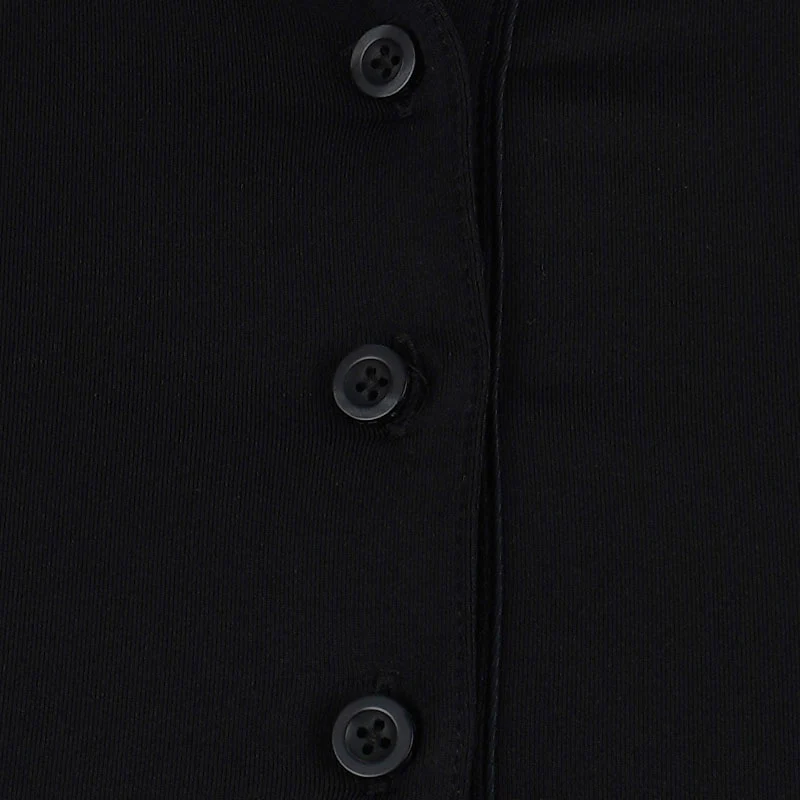NIKE Club Dri-FIT Women's Long Sleeve Polo (Black) - Image 3