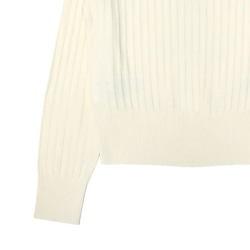 MALBON GOLF Selma Women's Long Sleeve Polo (Cream) - Image 4