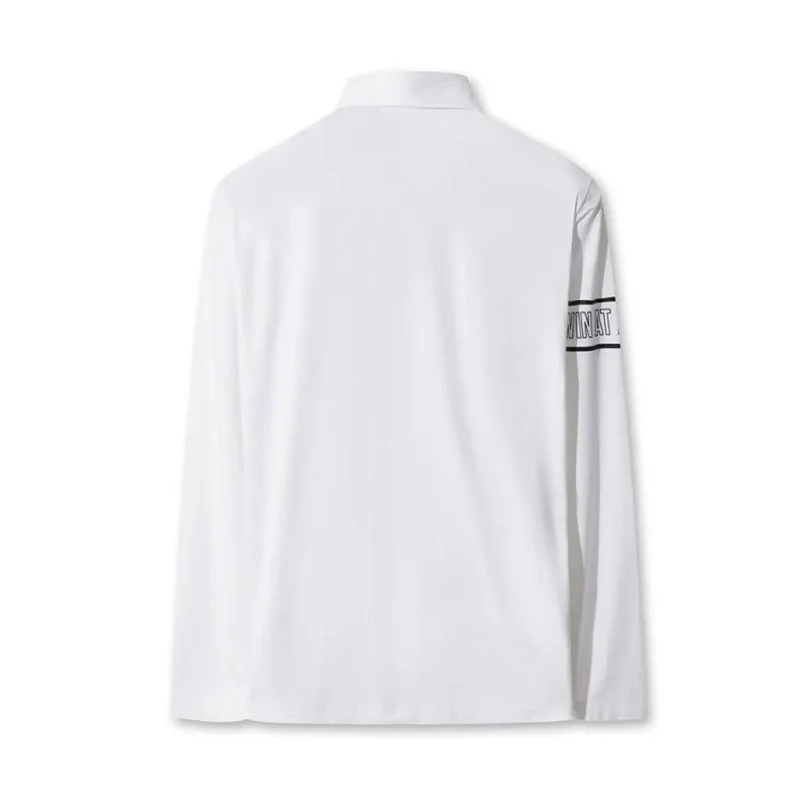 WAAC Basic Men's Long Sleeve Polo (White) - Image 2