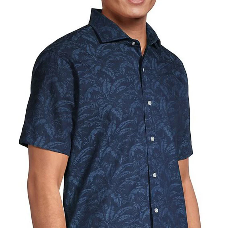 PETER MILLAR Marius Cotton Men's Shirt (Indigo) - Image 3