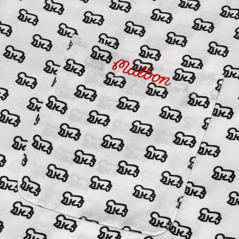 MALBON GOLF x Keith Haring Camp Men's Shirt (White) - Image 4