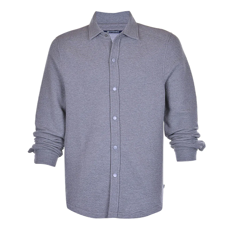CUTTER & BUCK Knit Coastal Shirt Men's Jacket (Polished Heather)