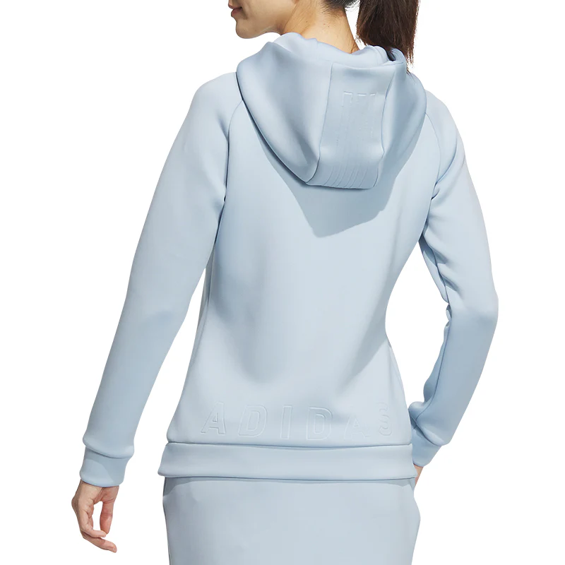 ADIDAS 3D Deboss Knit Women's Hoodie (Blue) - Image 2