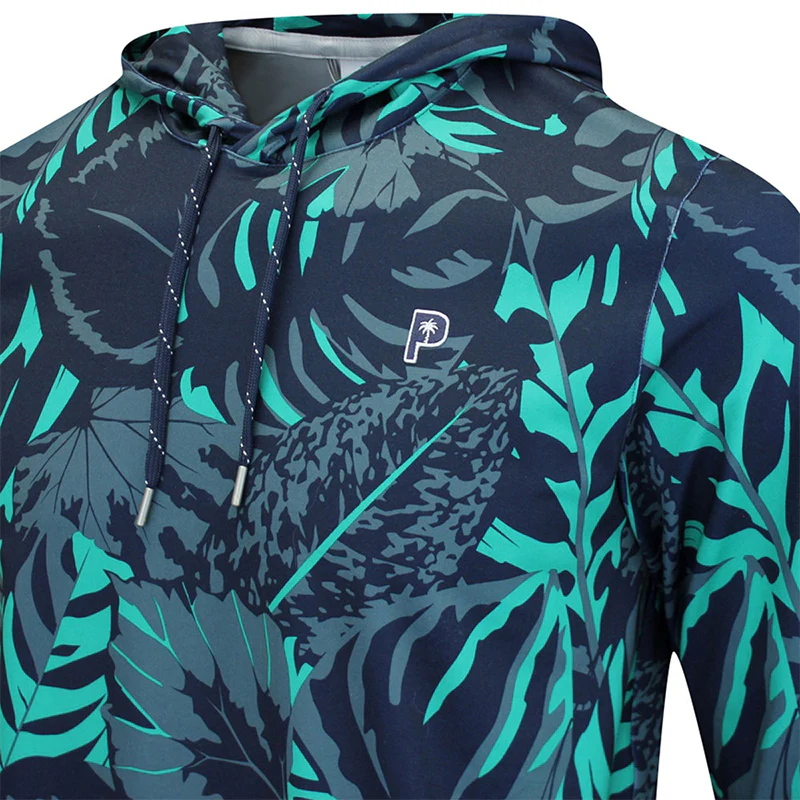PUMA x PTC Palm Glitch Men's Hoodie (Navy/Green) - Image 4