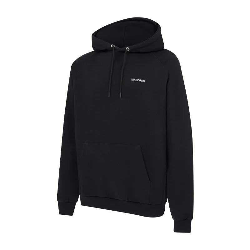 MANORS Organic Logo Men's Hoodie (Black) - Image 2