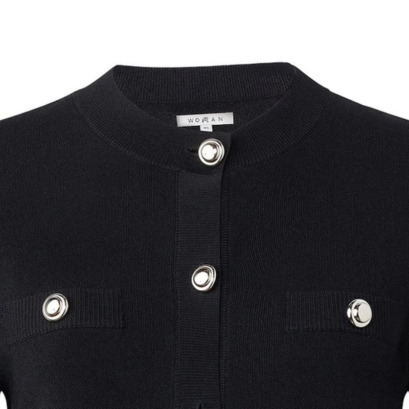 MALBON GOLF Amelia Women?s Knit Cardigan (Black) - Image 3