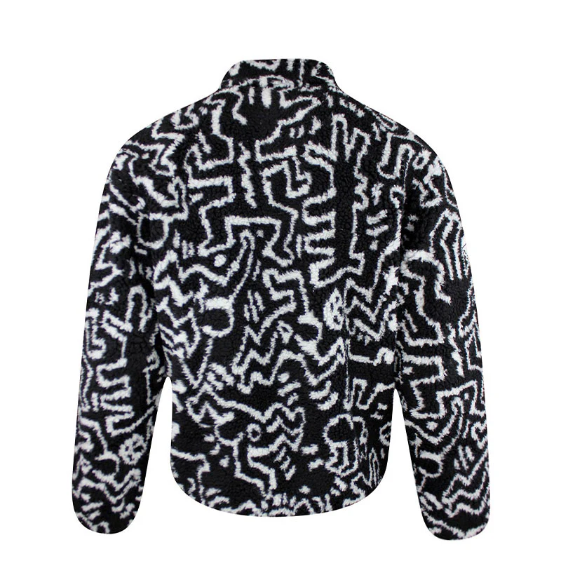 MALBON GOLF x Keith Haring Sherpa Men's Pullover Shirt (Black) - Image 2