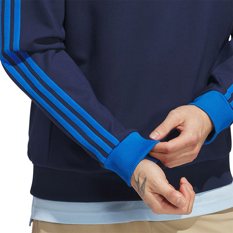 ADIDAS Originals 3-Stripes 1/4 Zip Men's Sweatshirt (Indigo) - Image 4