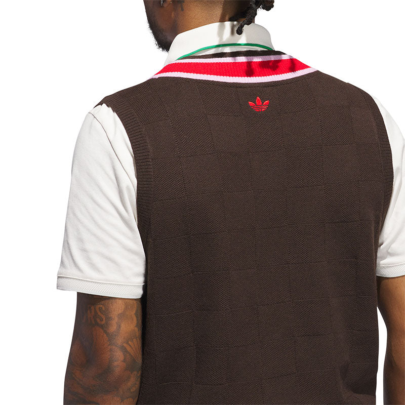 ADIDAS Originals Men's Knit Vest (Brown) - Image 4