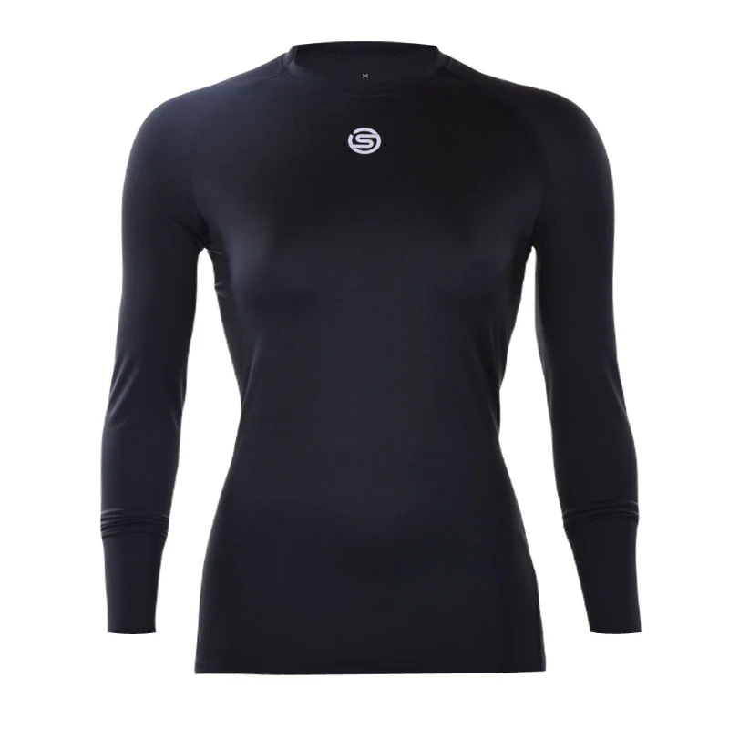 SKINS Series-1 Compression Women's Inner Long Sleeve Shirt (Black)