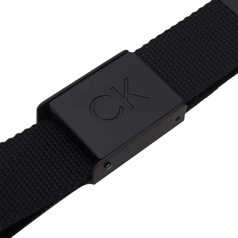 CALVIN KLEIN Monogram Men's Buckle Belt (Black) - Image 2