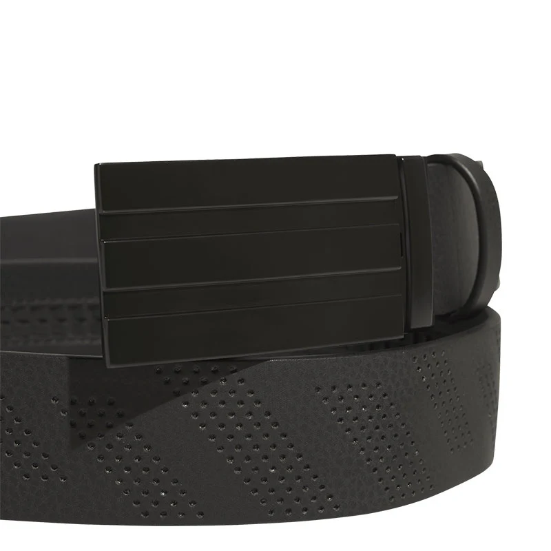 ADIDAS 3-Stripes Buckle PU Leather No Hole Men's Belt (Black) - Image 2