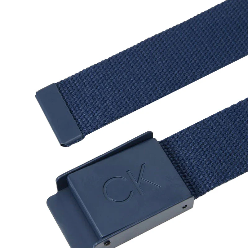 CALVIN KLEIN Monogram Men's Buckle Belt (Navy) - Image 4