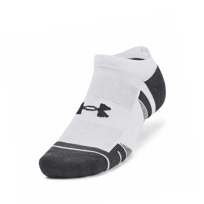 UNDER ARMOUR Performace 3-Pack No-Show Socks (White/Grey) - Image 2