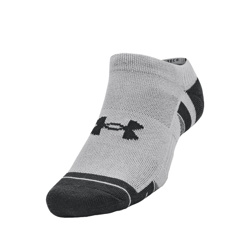 UNDER ARMOUR Performace 3-Pack No-Show Socks (White/Grey) - Image 3