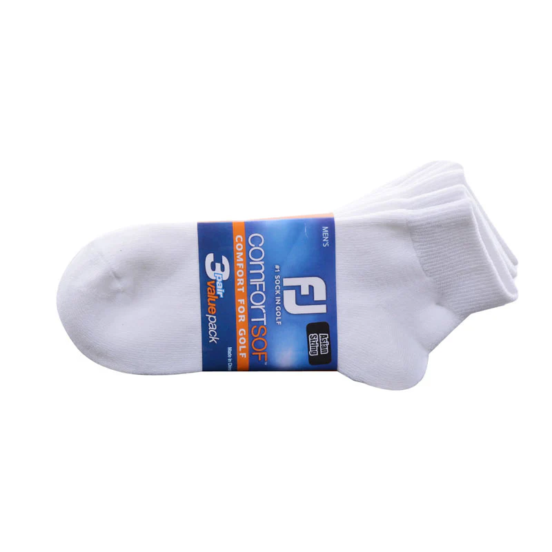 FOOTJOY ComfortSof 3-Pack Ankle Socks (White) - Image 3