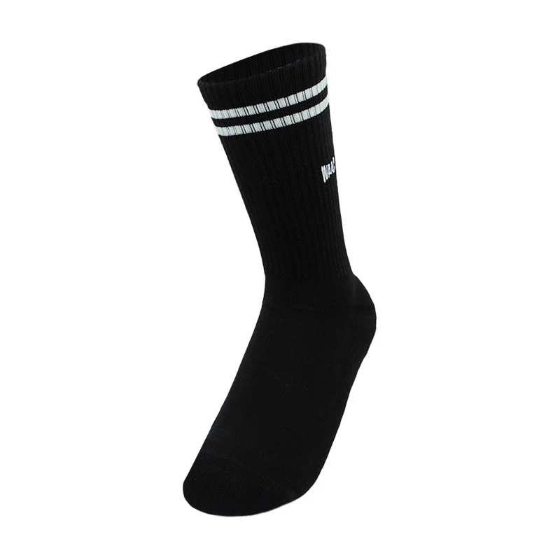 WAAC Stripe Men's Crew Socks (Black)