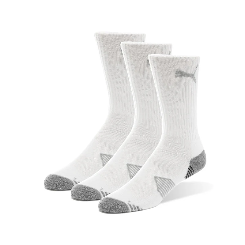 PUMA Essential Crew Cut 3-Pair Pack Socks (White)