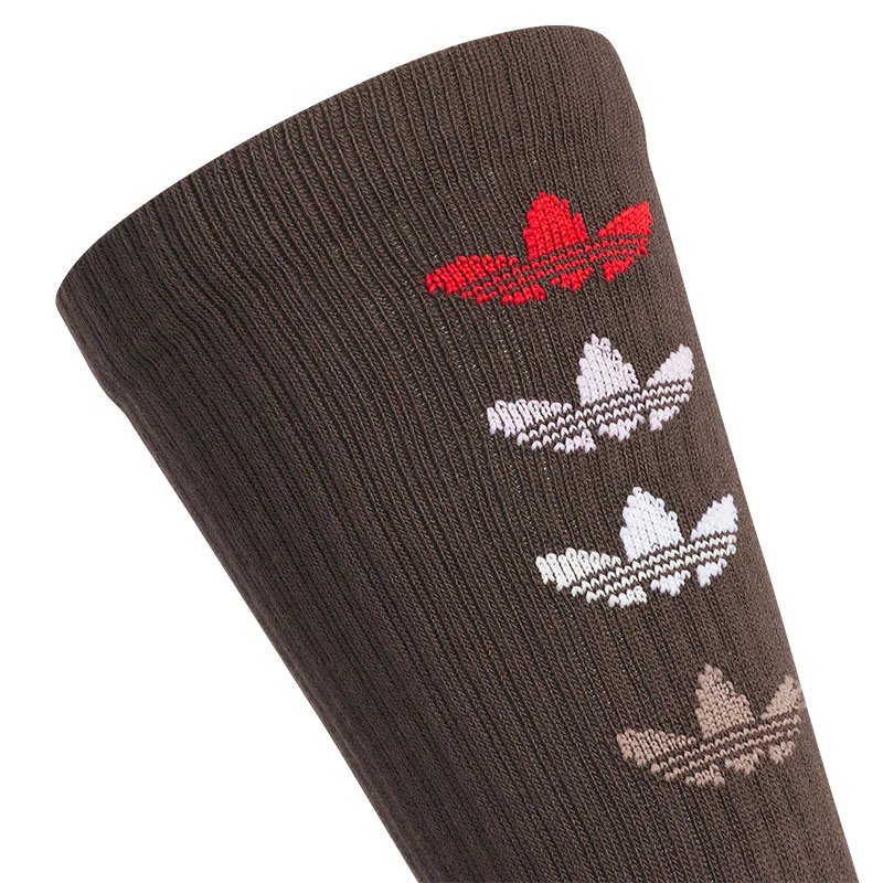 ADIDAS Originals Golf Trefoil Men's Crew Socks (Brown) - Image 3